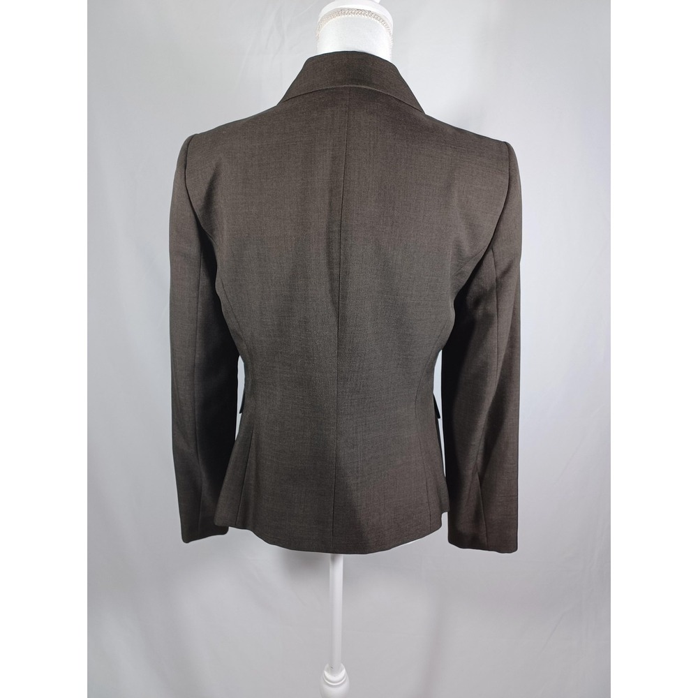 Nine West Pant Suit Set Womens 8 Brown 2 Piece Jacket Pants Work Career Office - Picture 3 of 9